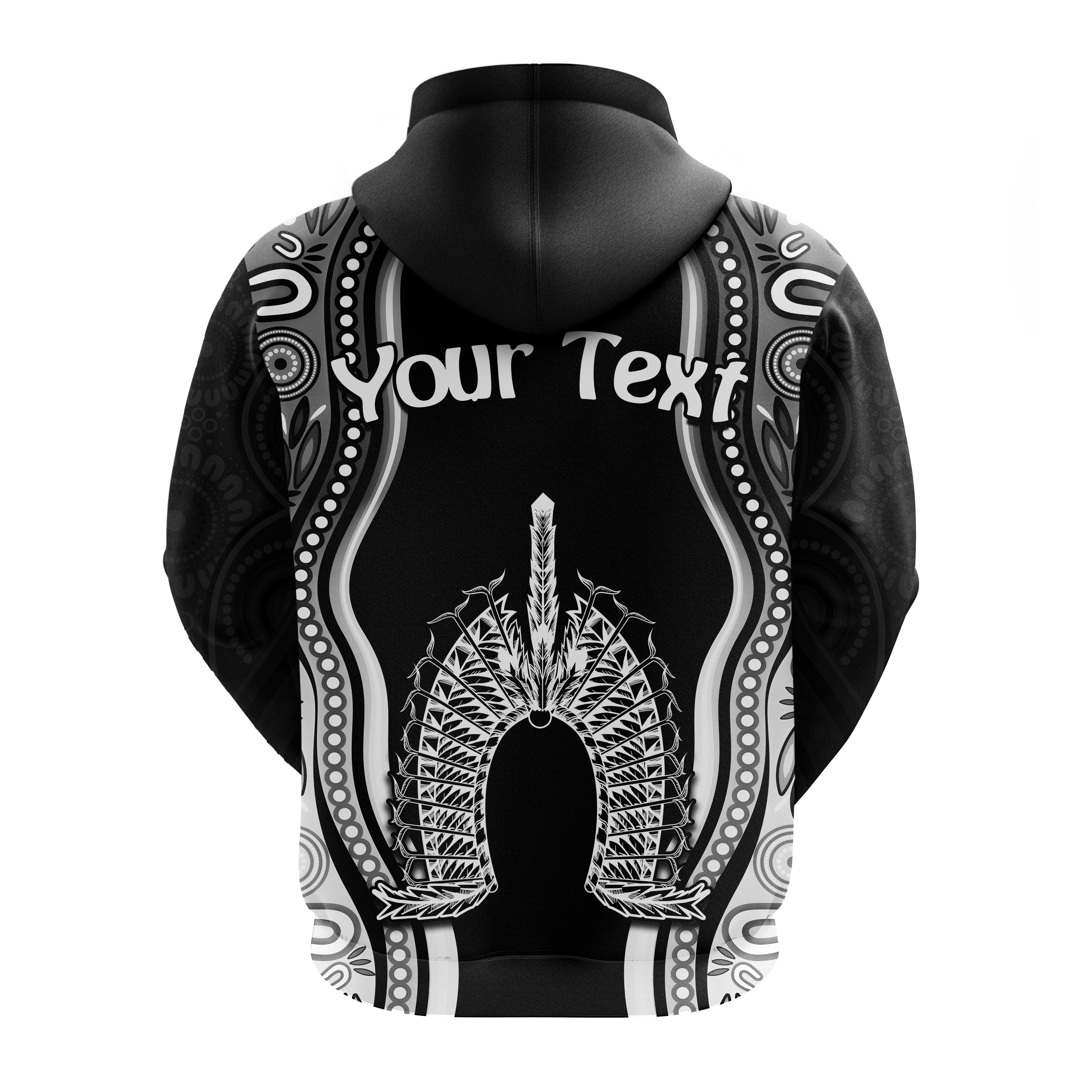 custom-personalised-torres-strait-islands-hoodie-the-dhari-mix-aboriginal-turtle-version-black