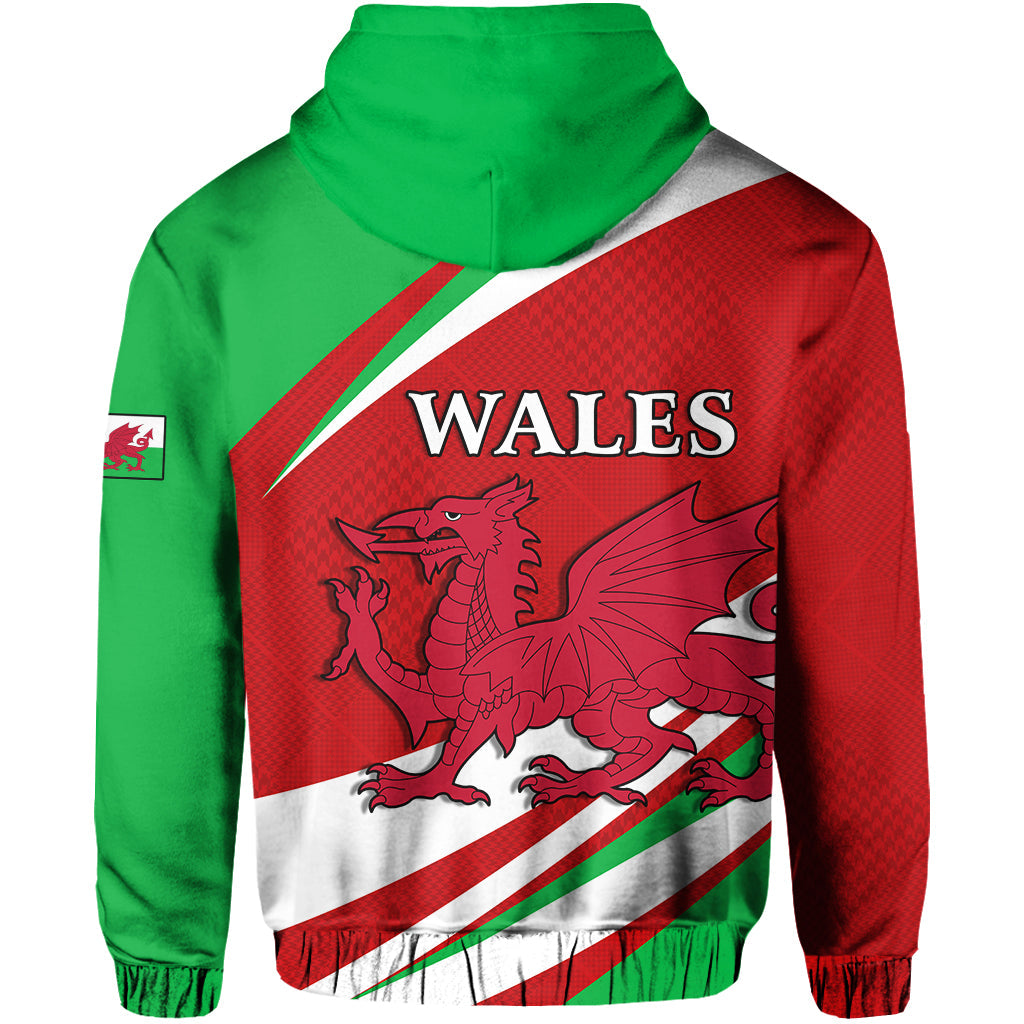 Wales Rugby 2021 Hoodie Mix Pattern Six Nations LT13