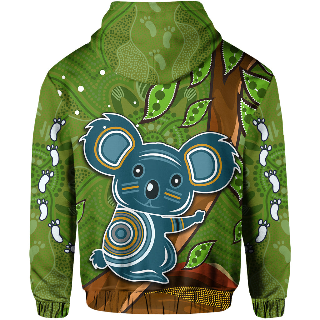 custom-personalised-koala-climbing-tree-hoodie-aboriginal-aussie