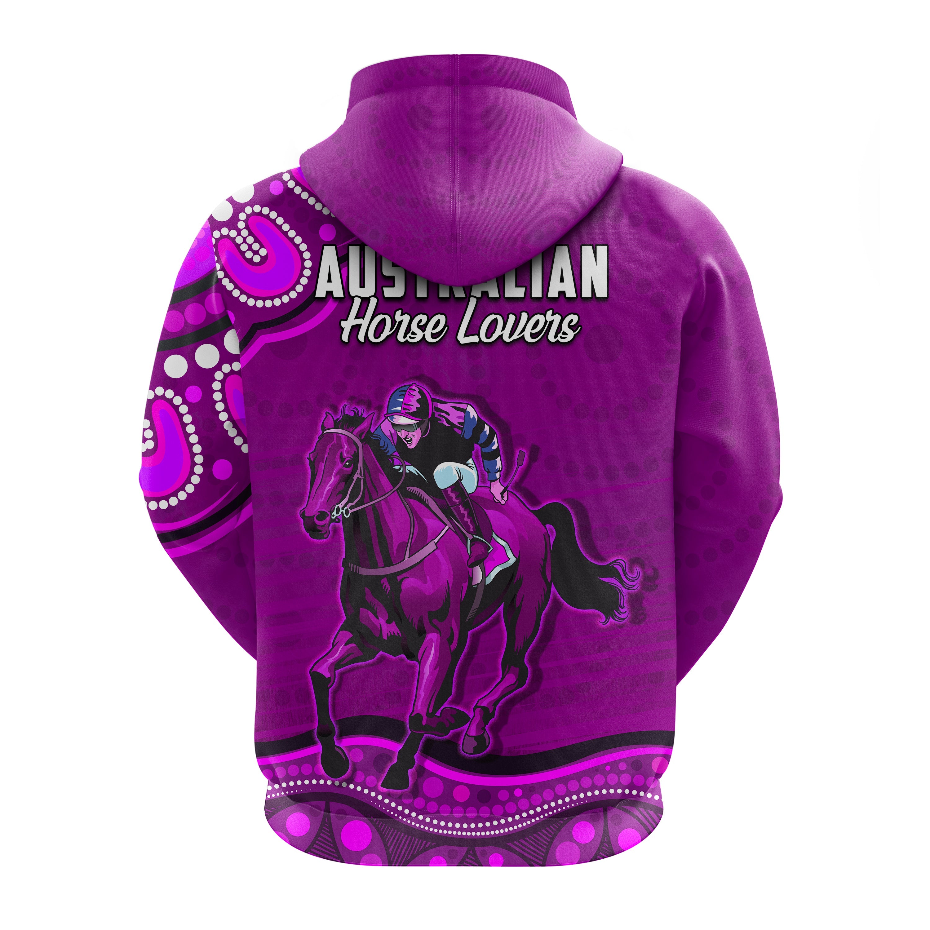 launceston-cup-2022-hoodie-australia-aboriginal-purple-horse-lovers