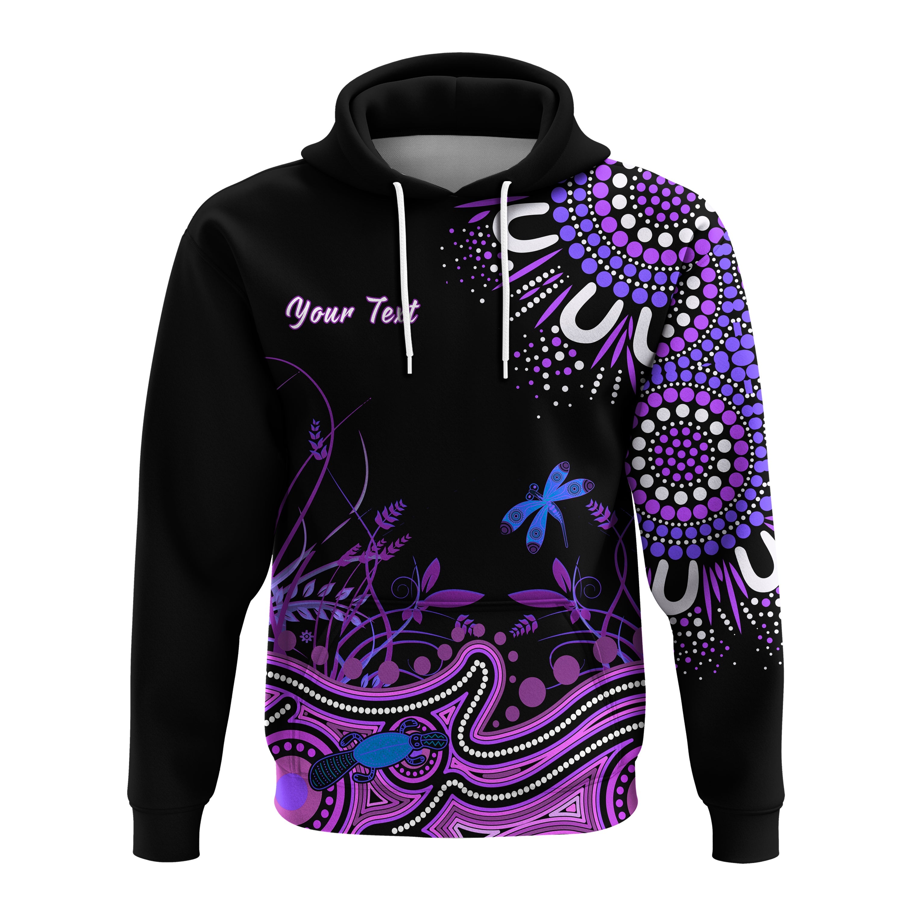 custom-personalised-happy-king-island-show-hoodie-aboriginal-tasmania-australia-version-purple