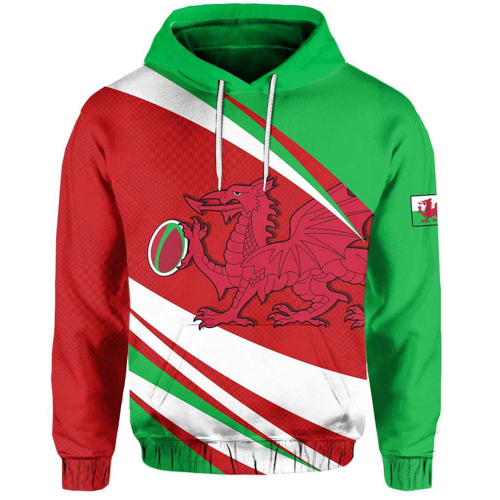 Wales Rugby 2021 Hoodie Mix Pattern Six Nations LT13