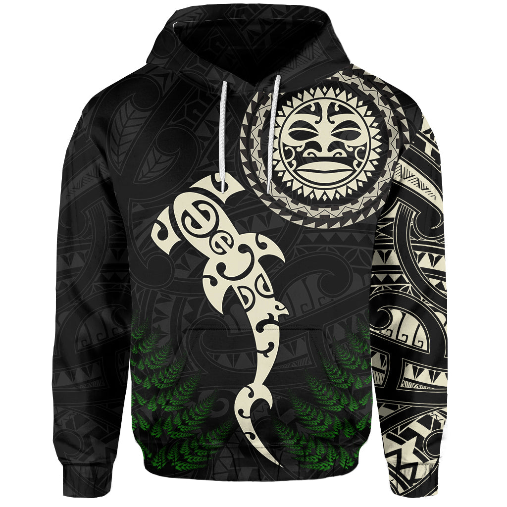 custom-personalised-aotearoa-fern-hoodie-maori-manaia-and-fish