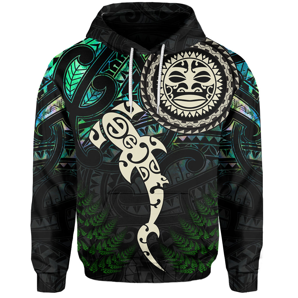 custom-personalised-aotearoa-paua-shell-hoodie-maori-manaia-and-fish