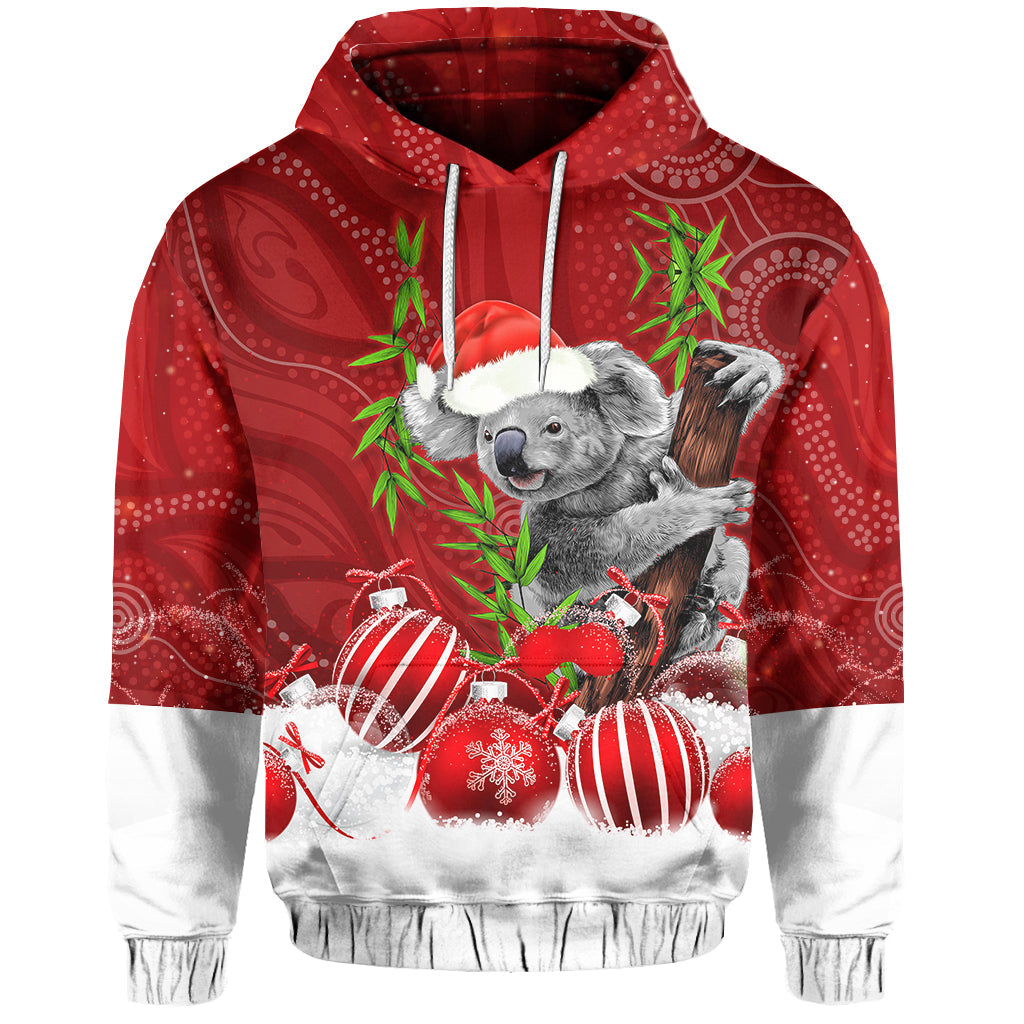 custom-personalised-australia-koala-aboriginal-hoodie-merry-christmas