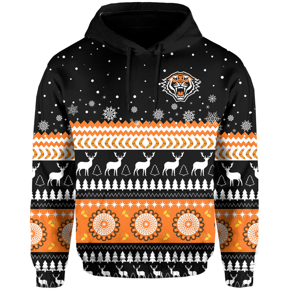 Wests Tigers Hoodie Merry Christmas Energy LT13