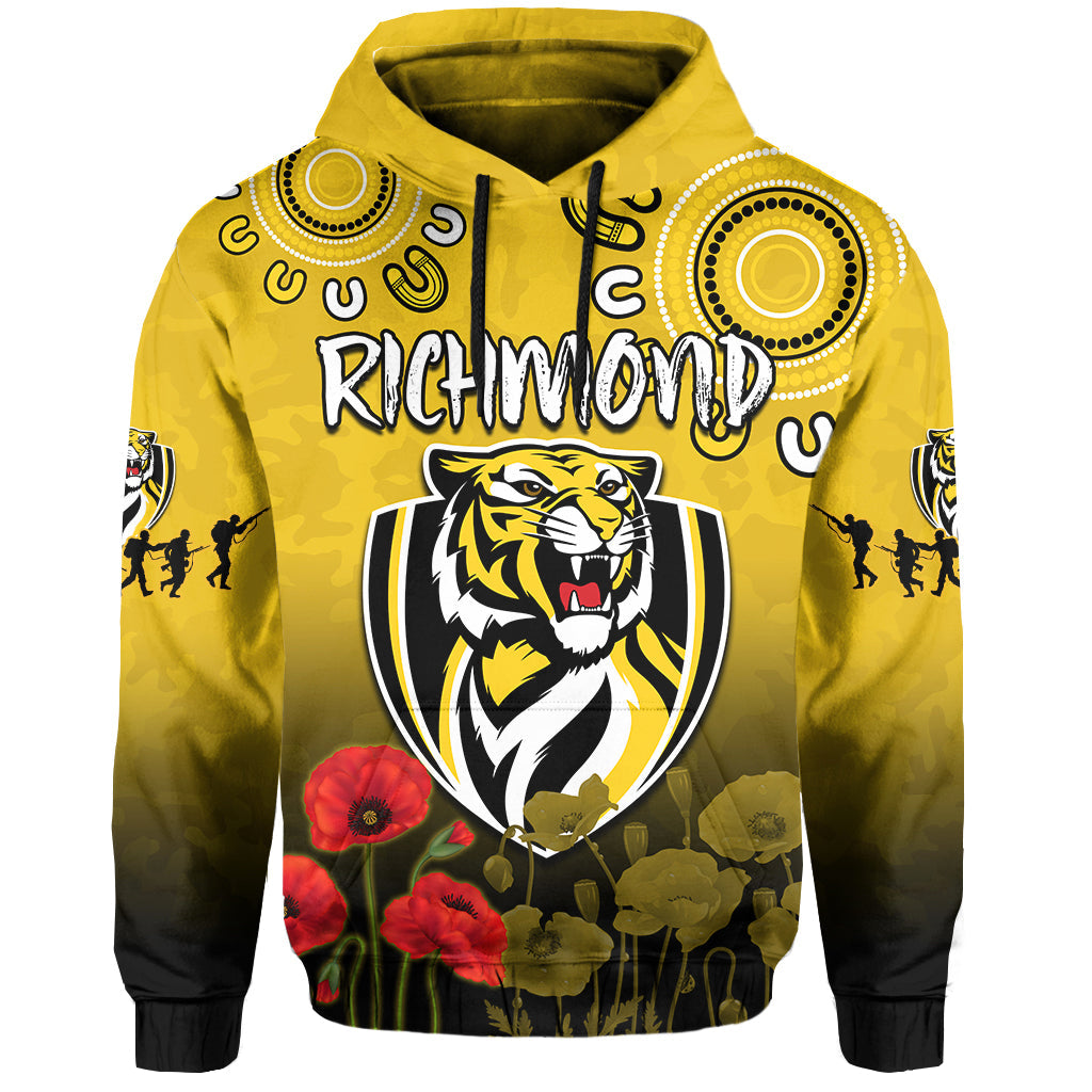 custom-text-and-number-richmond-anzac-2022-hoodie-tigers-aboriginal-poppy