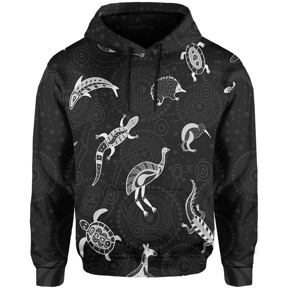 aboriginal-art-hoodie-animals-australia-version-black