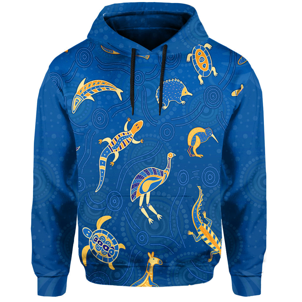 custom-personalised-aboriginal-art-hoodie-animals-australia-version-blue