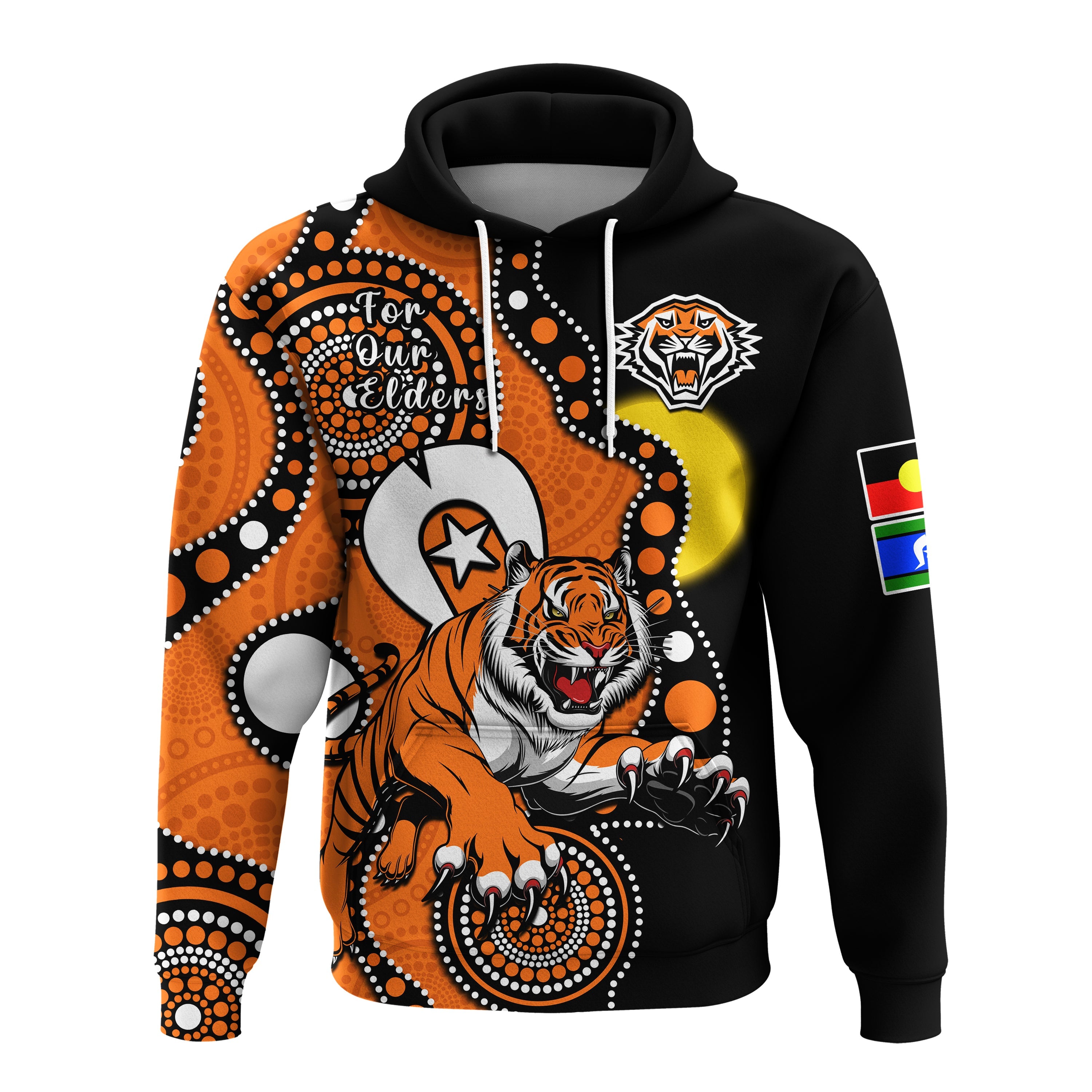 wests-tigers-rugby-naidoc-2023-hoodie-for-our-elders-indigenous-art