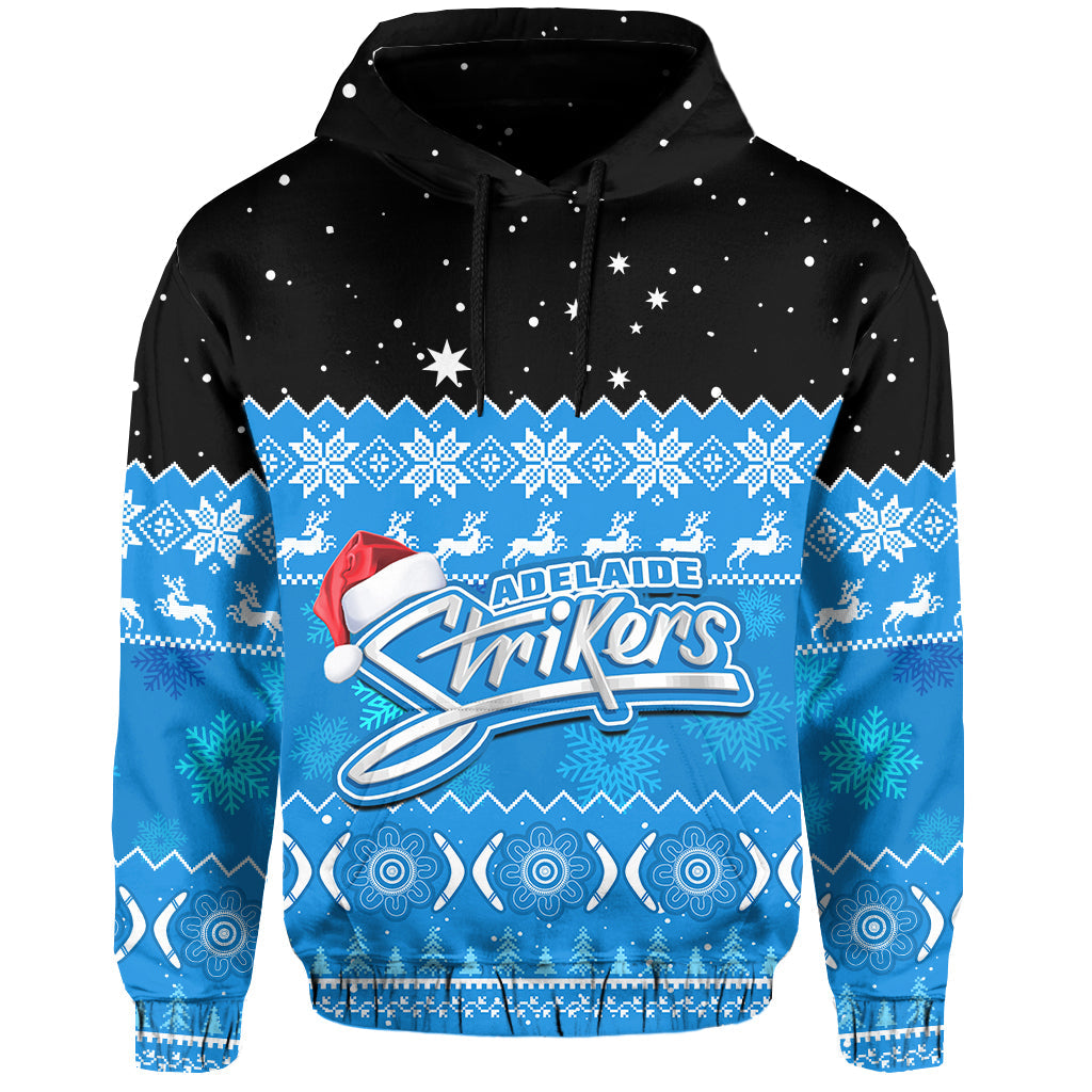 custom-personalised-adelaide-strikers-cricket-hoodie-aboriginal-merry-christmas