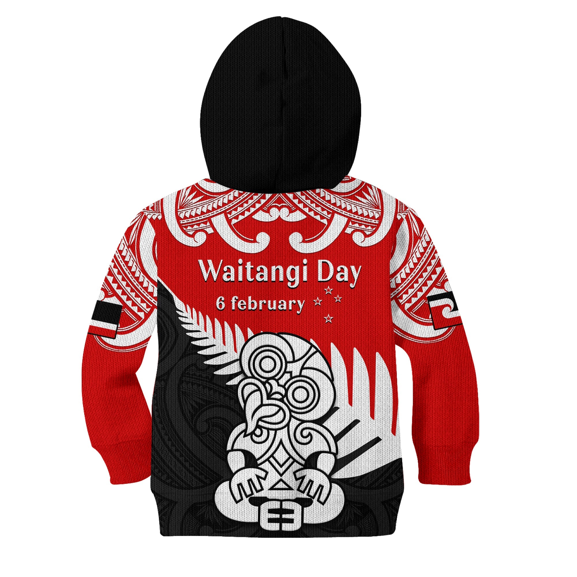 waitangi-day-hoodie-kid-tino-rangatiratanga-flag-with-tiki-maori-fern