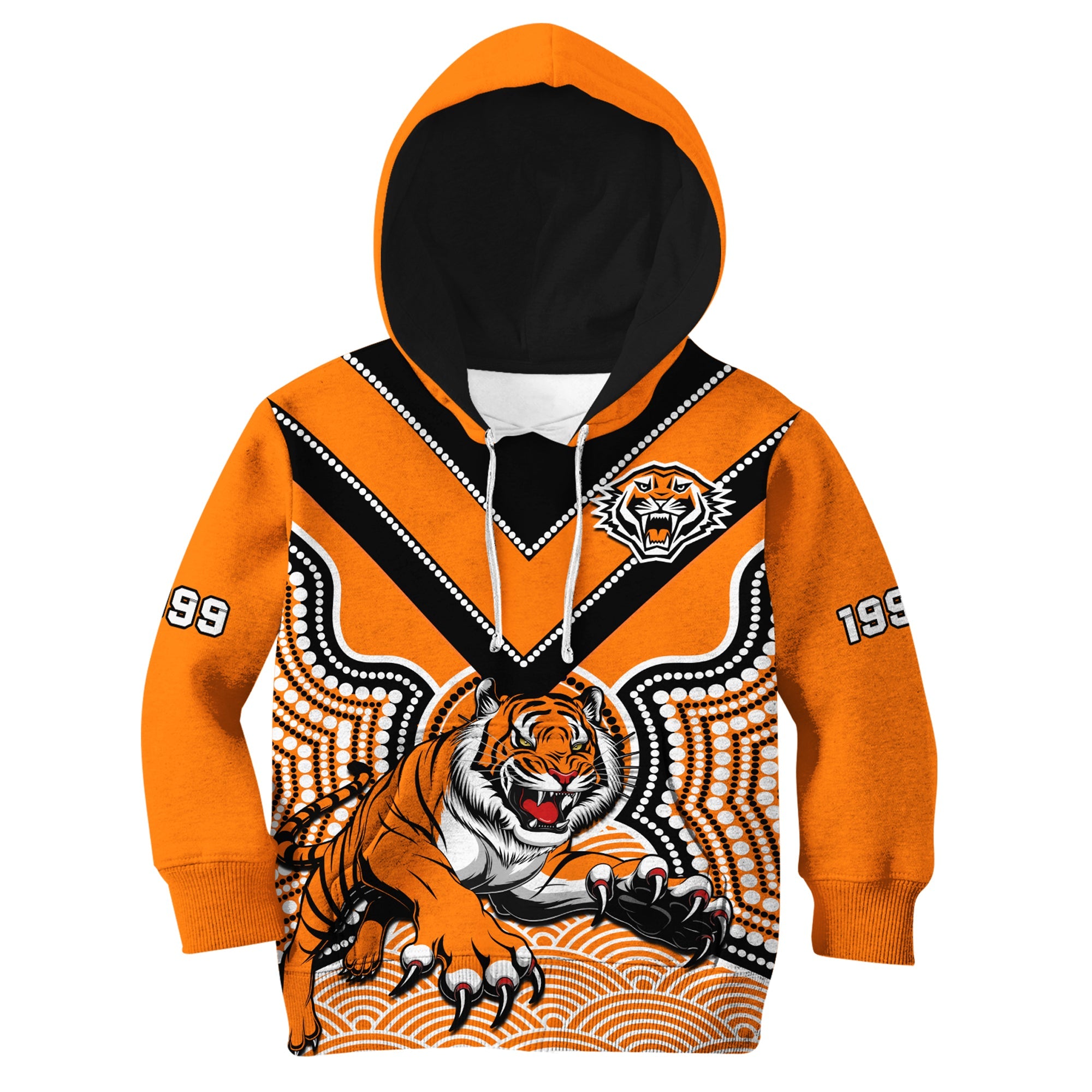 wests-tigers-rugby-hoodie-kid-indigenous-artsy