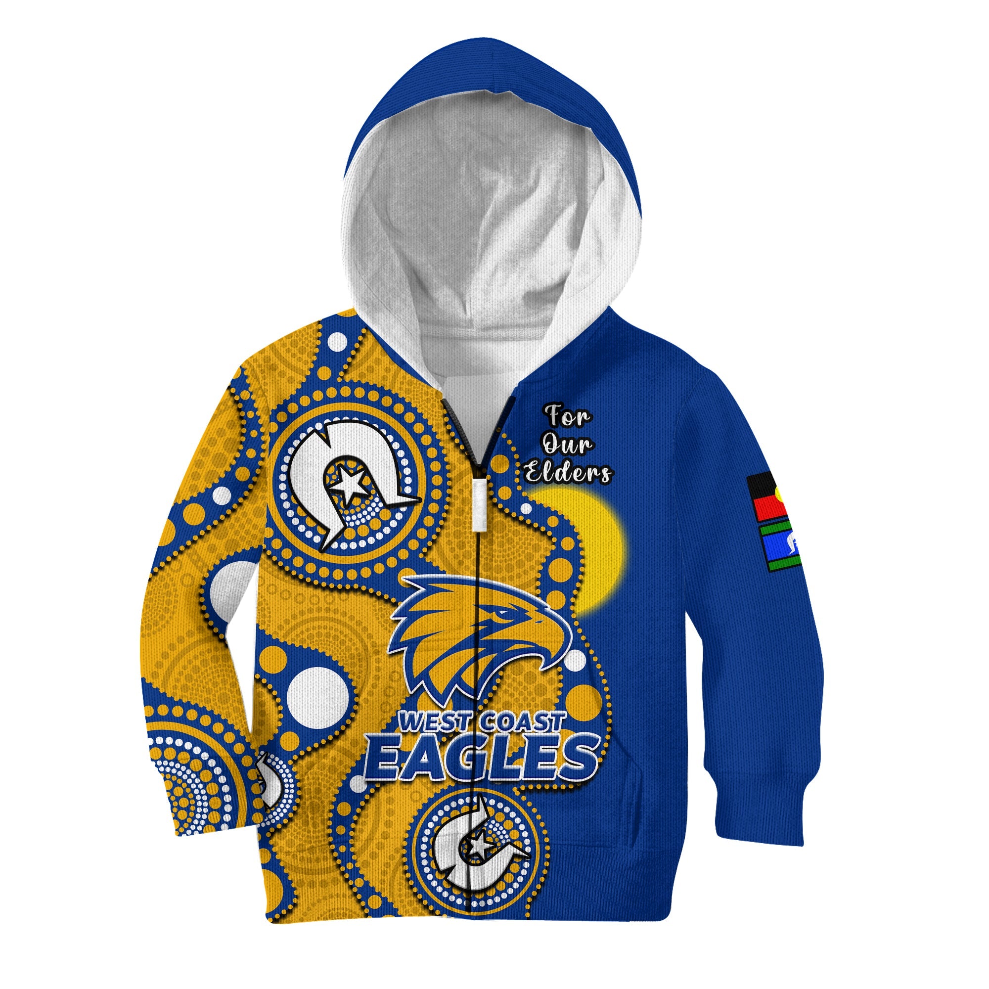 west-coast-eagles-football-naidoc-2023-hoodie-kid-indigenous-for-our-elders