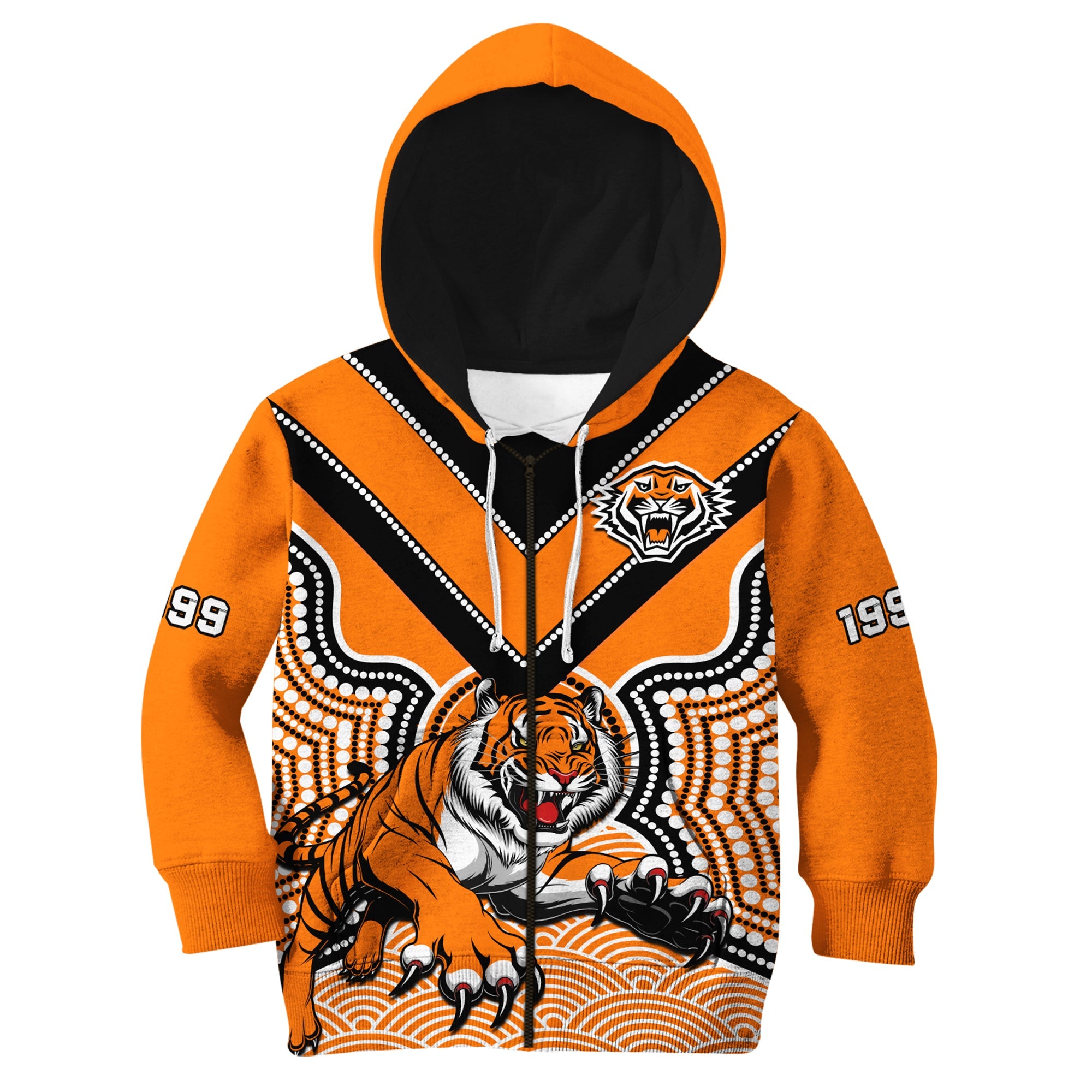 wests-tigers-rugby-hoodie-kid-indigenous-artsy