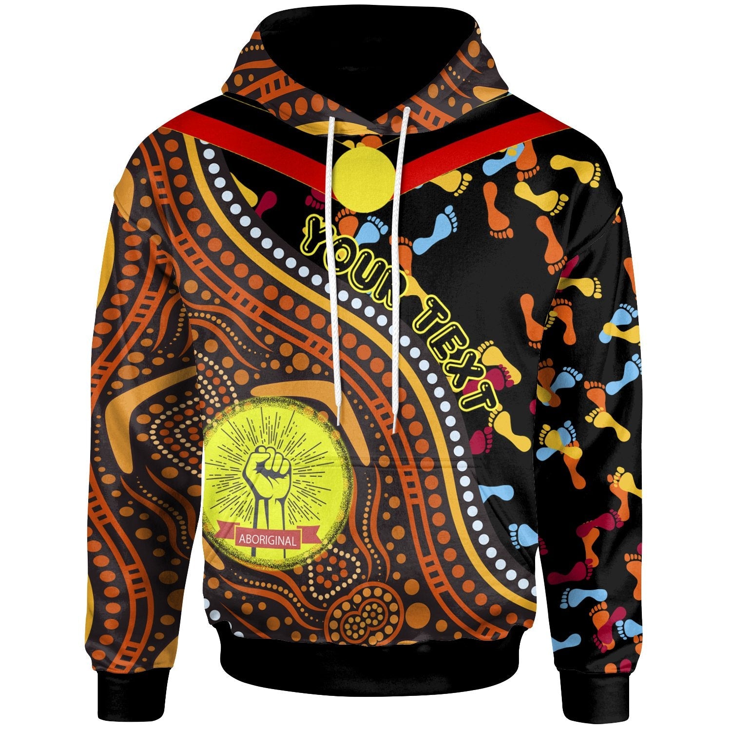 custom-hoodie-aboriginal-style-flag-dot-painting