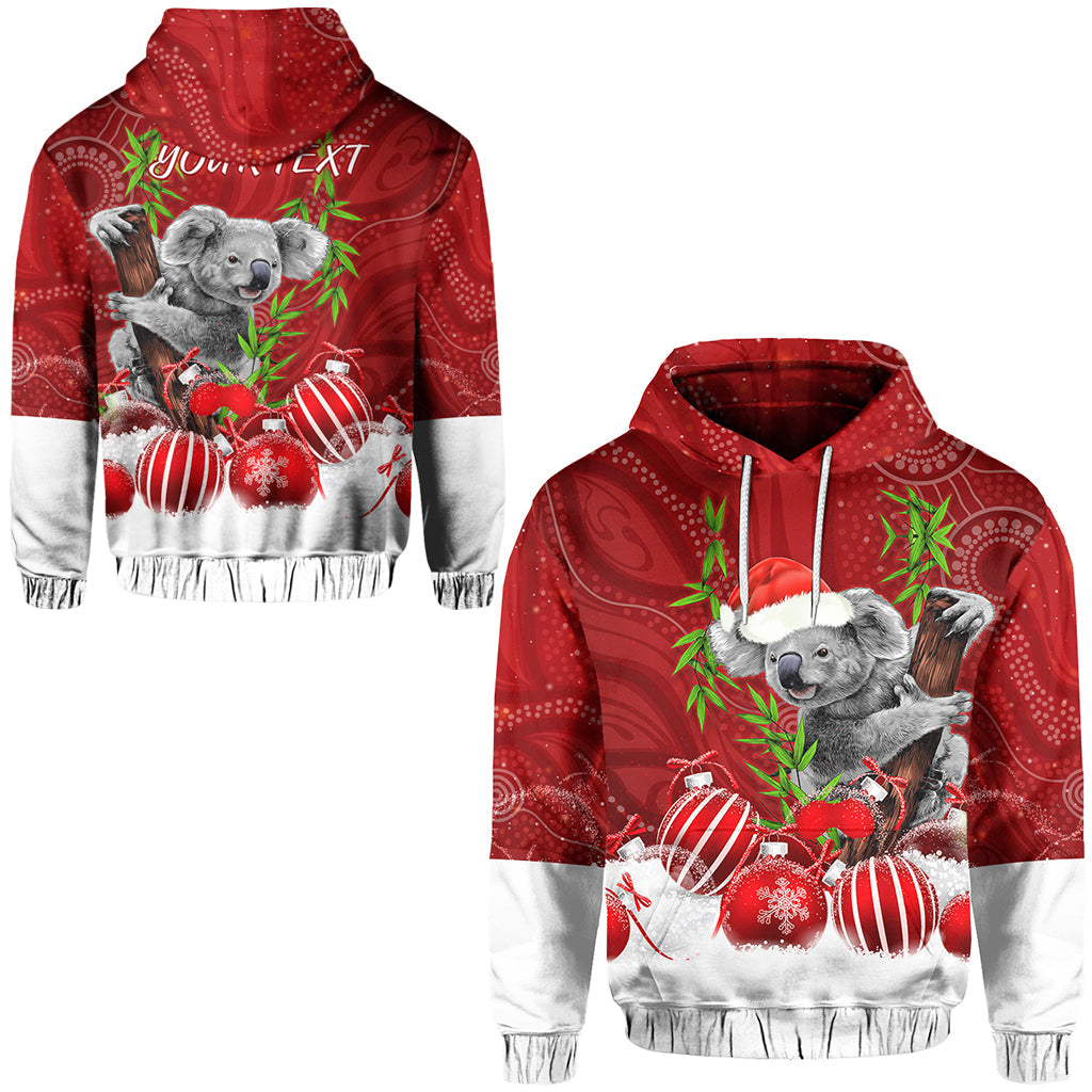 custom-personalised-australia-koala-aboriginal-hoodie-merry-christmas