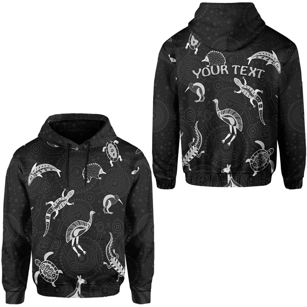 custom-personalised-aboriginal-art-hoodie-animals-australia-version-black