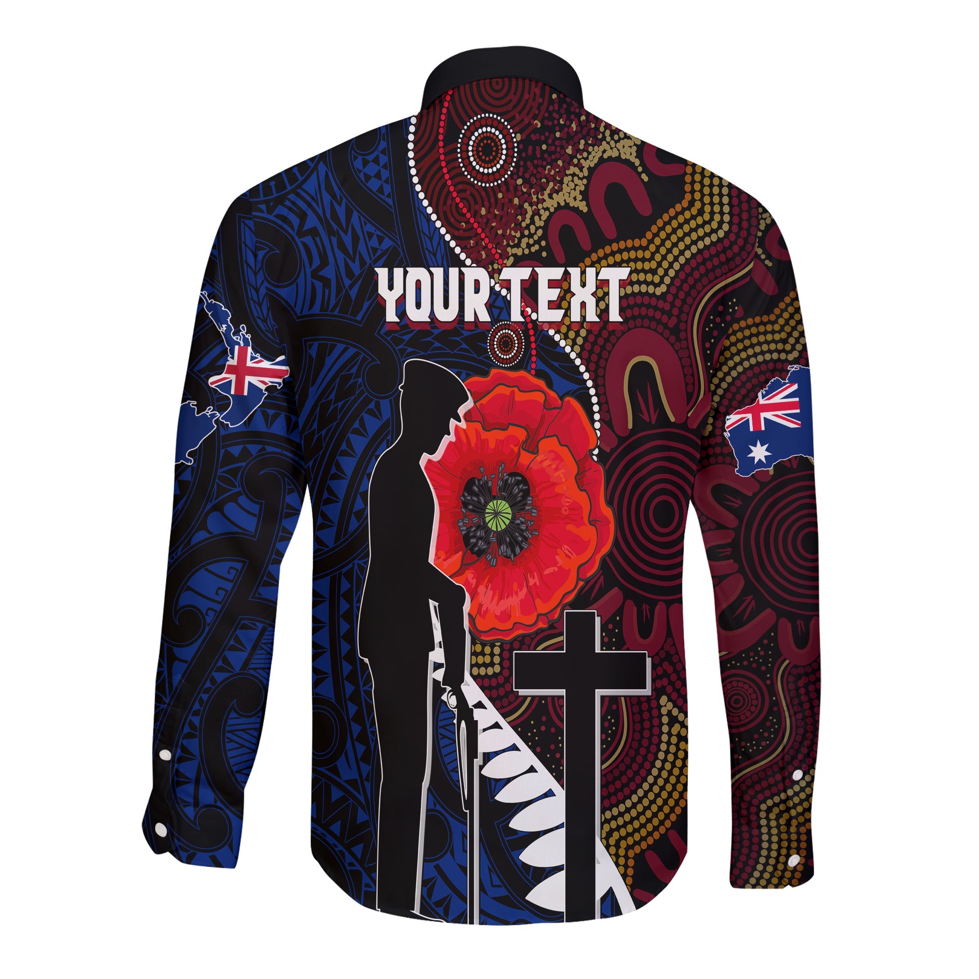 custom-personalised-aboriginal-mix-maori-anzac-day-long-sleeve-button-shirt-lest-we-forget