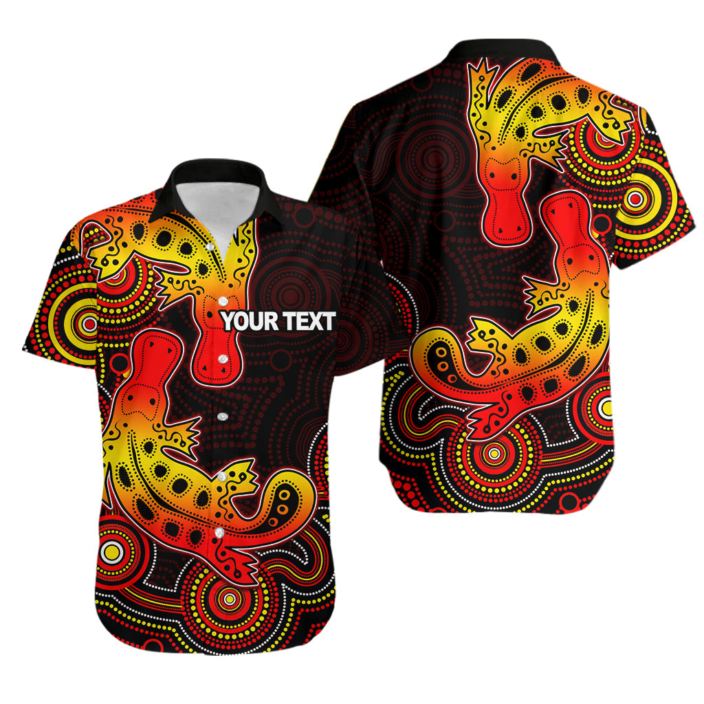 (Custom Personalised)Aboriginal Platypus Hawaiian Shirt Dot Patterns Style No.2