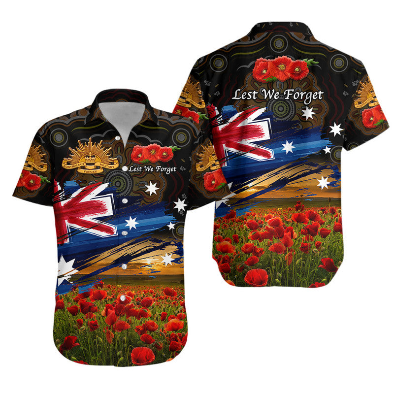 australia-aboriginal-anzac-hawaiian-shirt-poppy-vibes-black