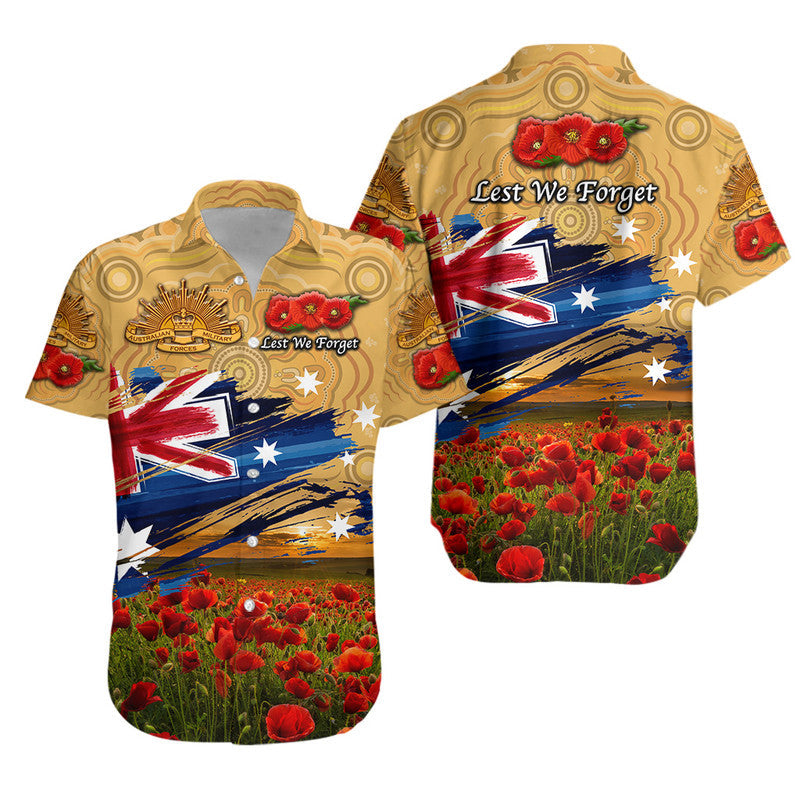 australia-aboriginal-anzac-hawaiian-shirt-poppy-vibes-gold