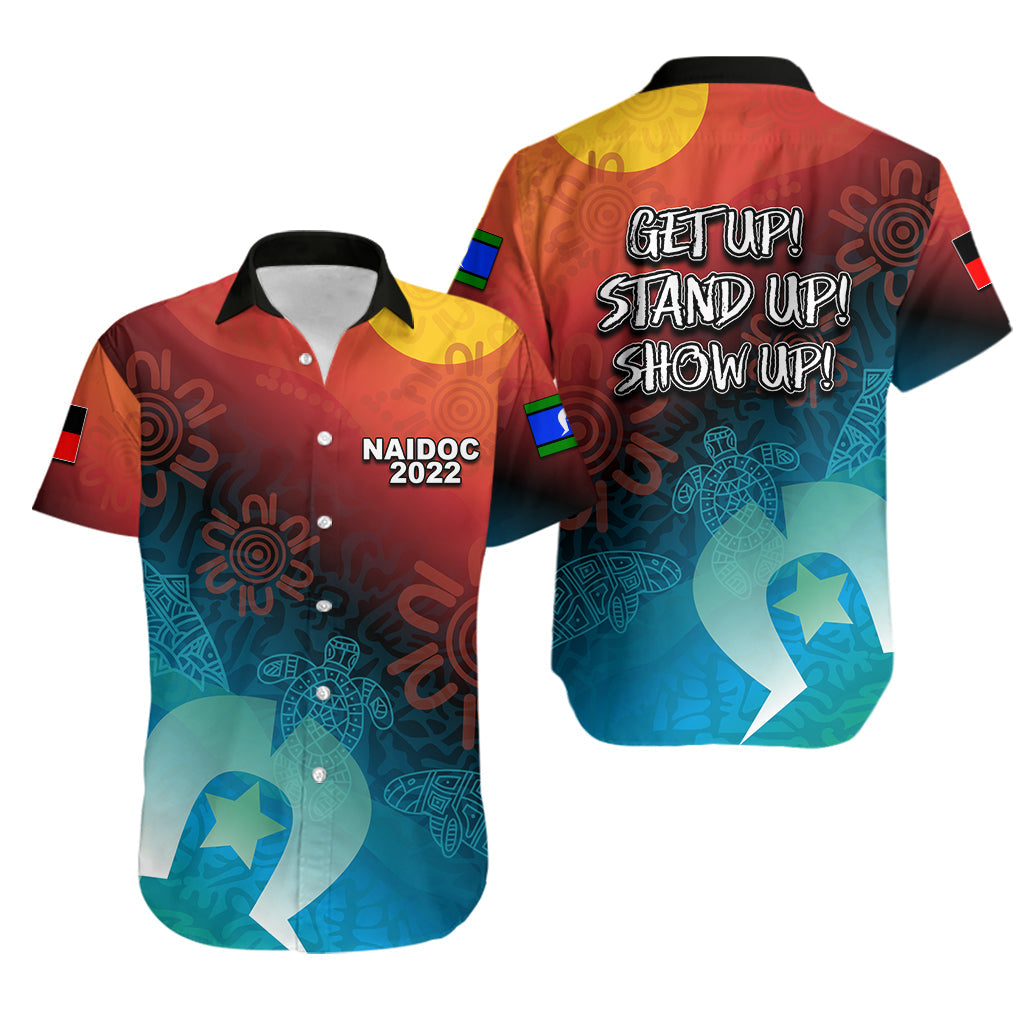 Naidoc Week 2022 Hawaiian Shirt Indigenous Flag Australia Aboriginal