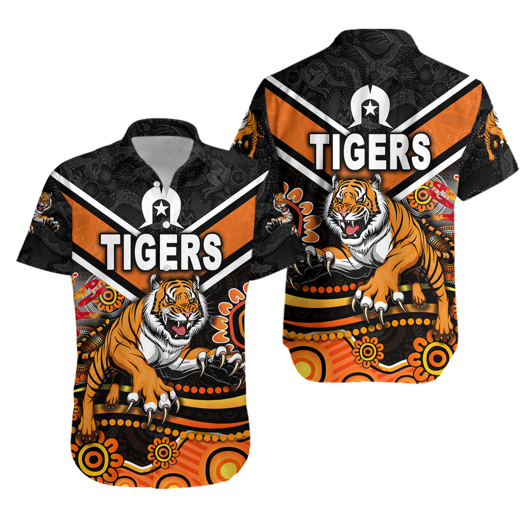 Wests Tigers Hawaiian Shirt 2021 Naidoc LT8 - Vibe Hoodie