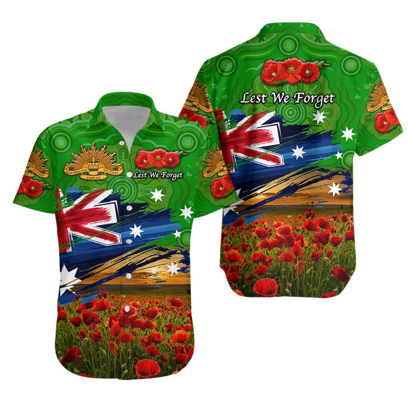 australia-aboriginal-anzac-hawaiian-shirt-poppy-vibes-green