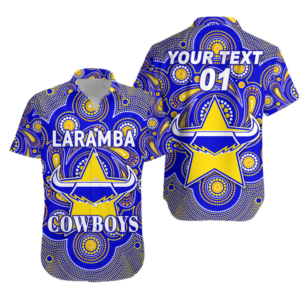 (Custom Personalised) Laramba Cowboys Football Club Hawaiian Shirt Indigenous Vibes, Custom Text And Number