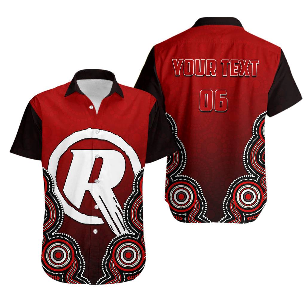 (Custom Personalised And Number)Melbourne Renegades Hawaiian Shirt Cricket Aboriginal Style