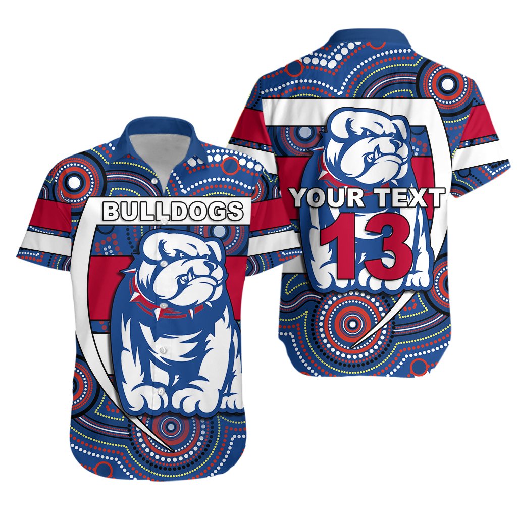 custom-personalised-western-football-bulldogs-hawaiian-shirt-redamancy-indigenous-australian-custom-text-and-number