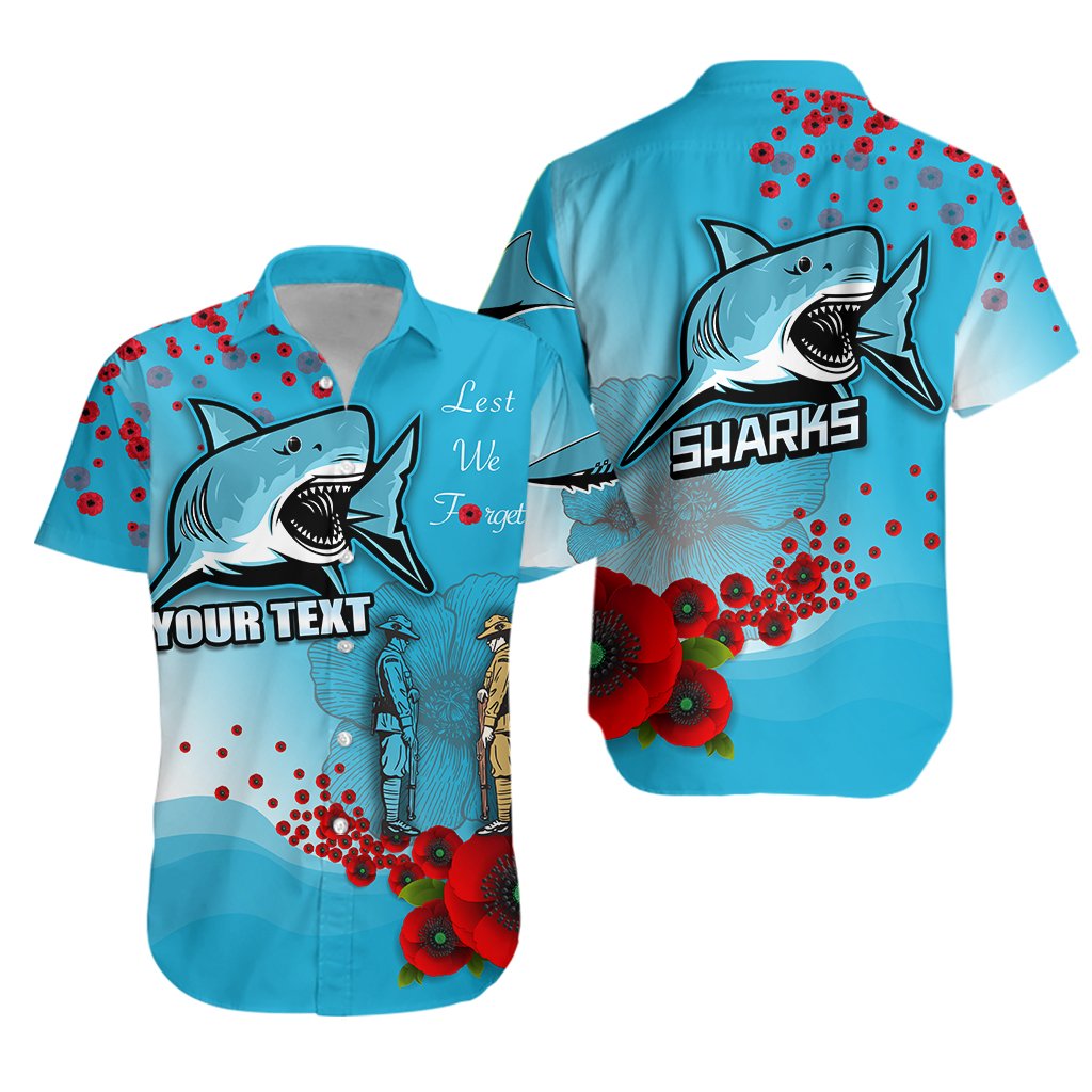 custom-personalised-anzac-sharks-hawaiian-shirt-cronulla-lest-we-forget