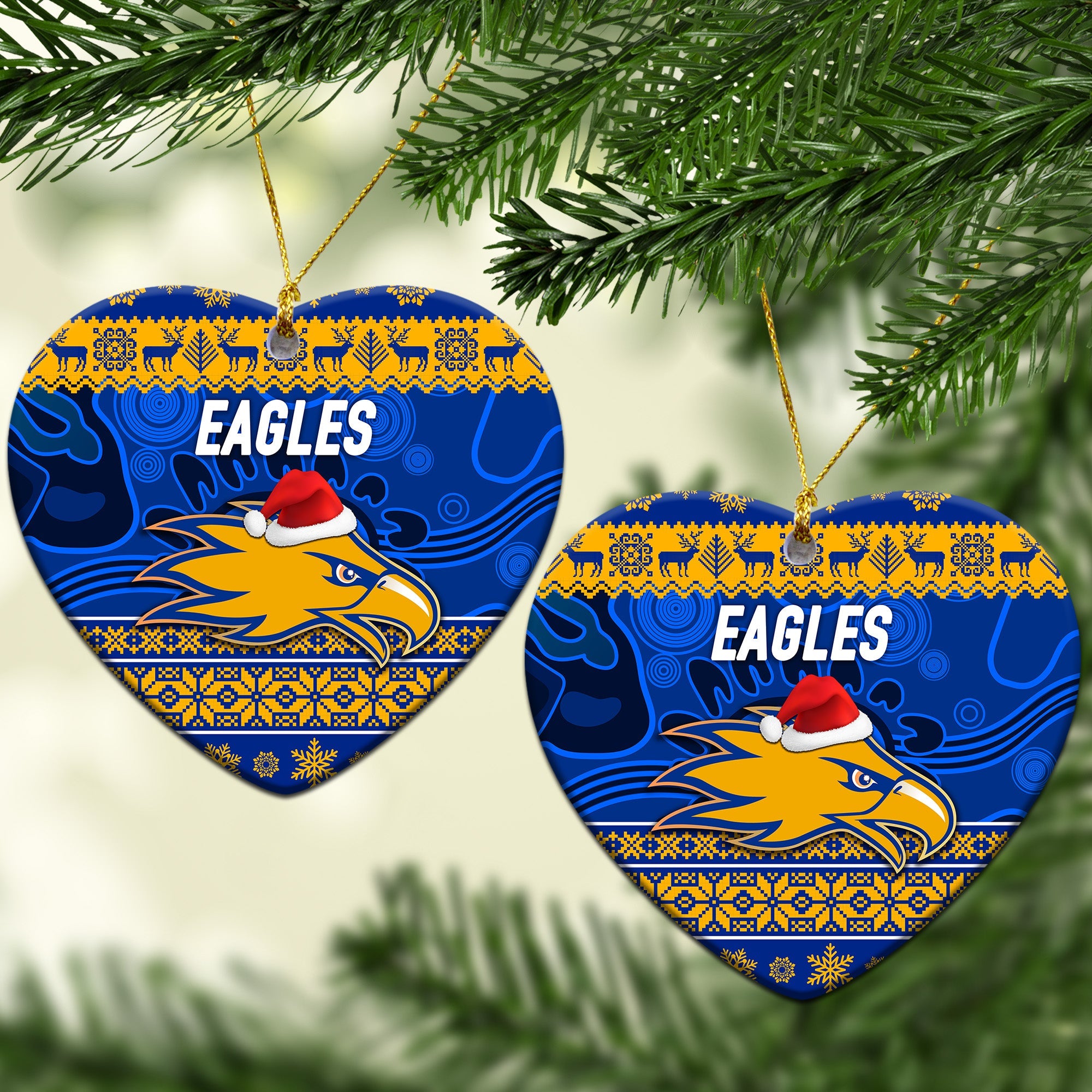 west-coast-eagles-christmas-ornament-simple-style-royal-blue