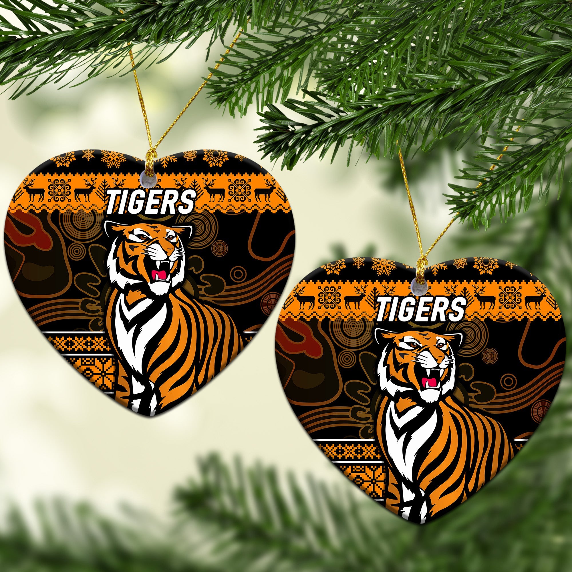 wests-tigers-christmas-ornament-simple-style