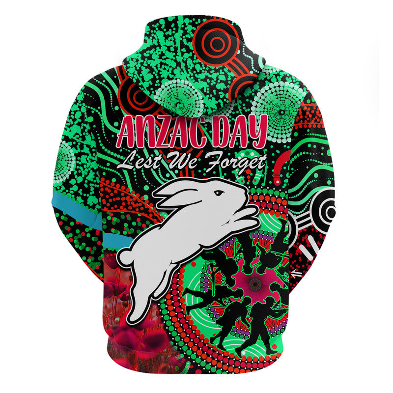 rabbitohs-rugby-anzac-zip-up-and-pullover-hoodie-aboriginal-military-and-poppy-flowers