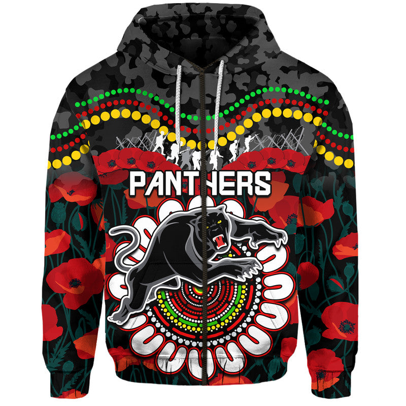 custom-personalised-panthers-rugby-anzac-zip-up-and-pullover-hoodie-camouflage-poppy