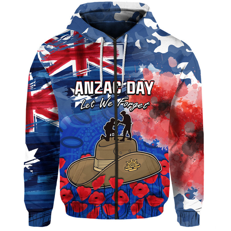 custom-personalised-australia-anzac-day-zip-up-and-pullover-hoodie-grunge-australia-flag-and-red-poppy