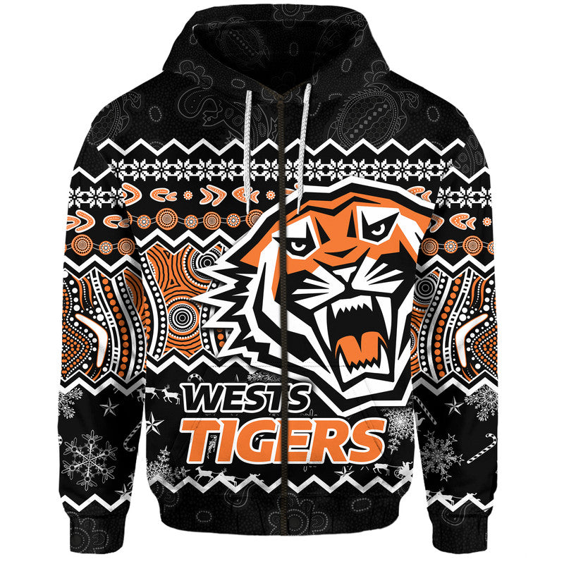 wests-tigers-aboriginal-christmas-vibe-black-version-zip-up-and-pullover-hoodie