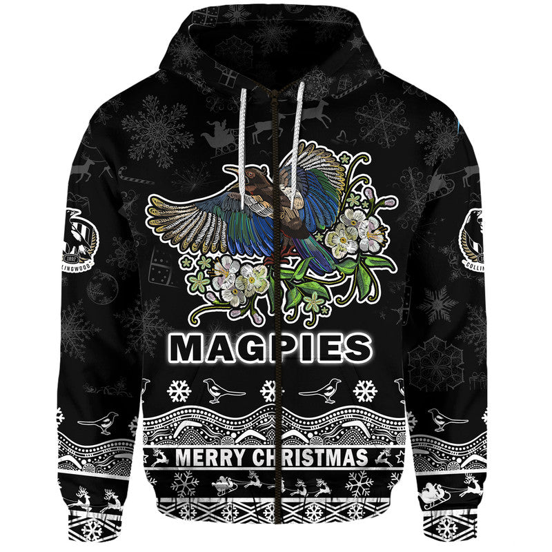 custom-personalised-and-number-collingwood-pies-unique-winter-season-zip-up-and-pullover-hoodie-magpies-merry-christmas