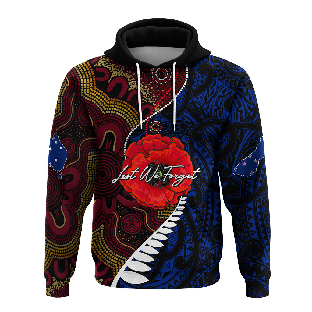 custom-personalised-aboriginal-mix-maori-anzac-day-hoodie-lest-we-forget