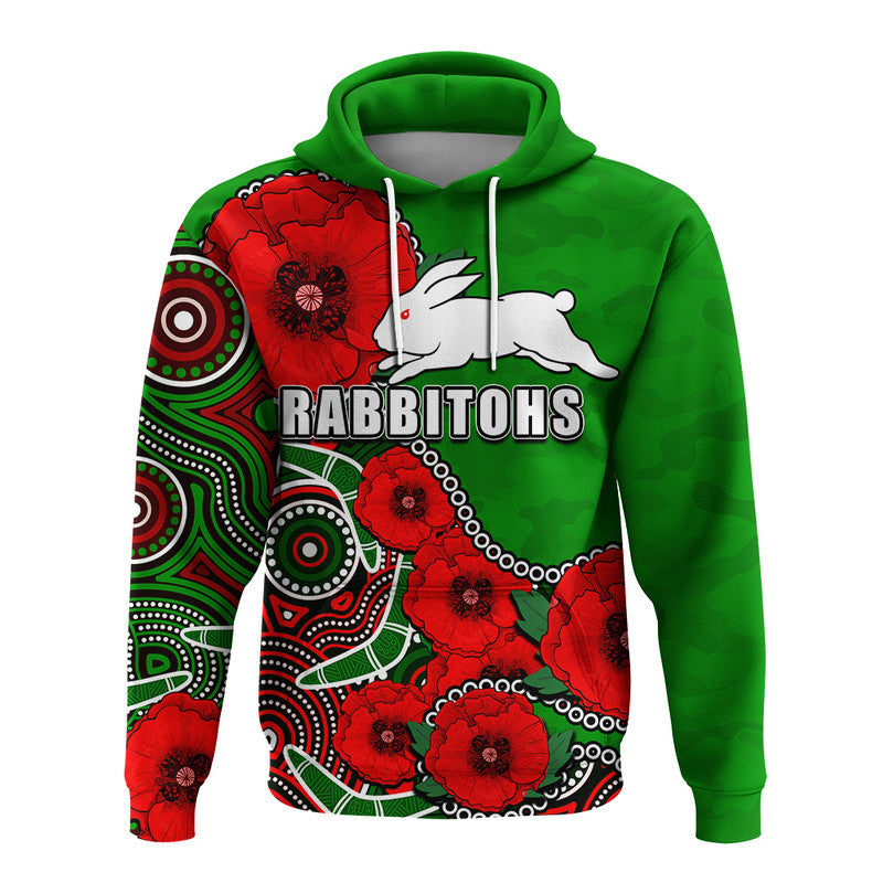 custom-personalised-anzac-day-nrl-rabbitohs-army-mix-aboriginal-hoodie-no1