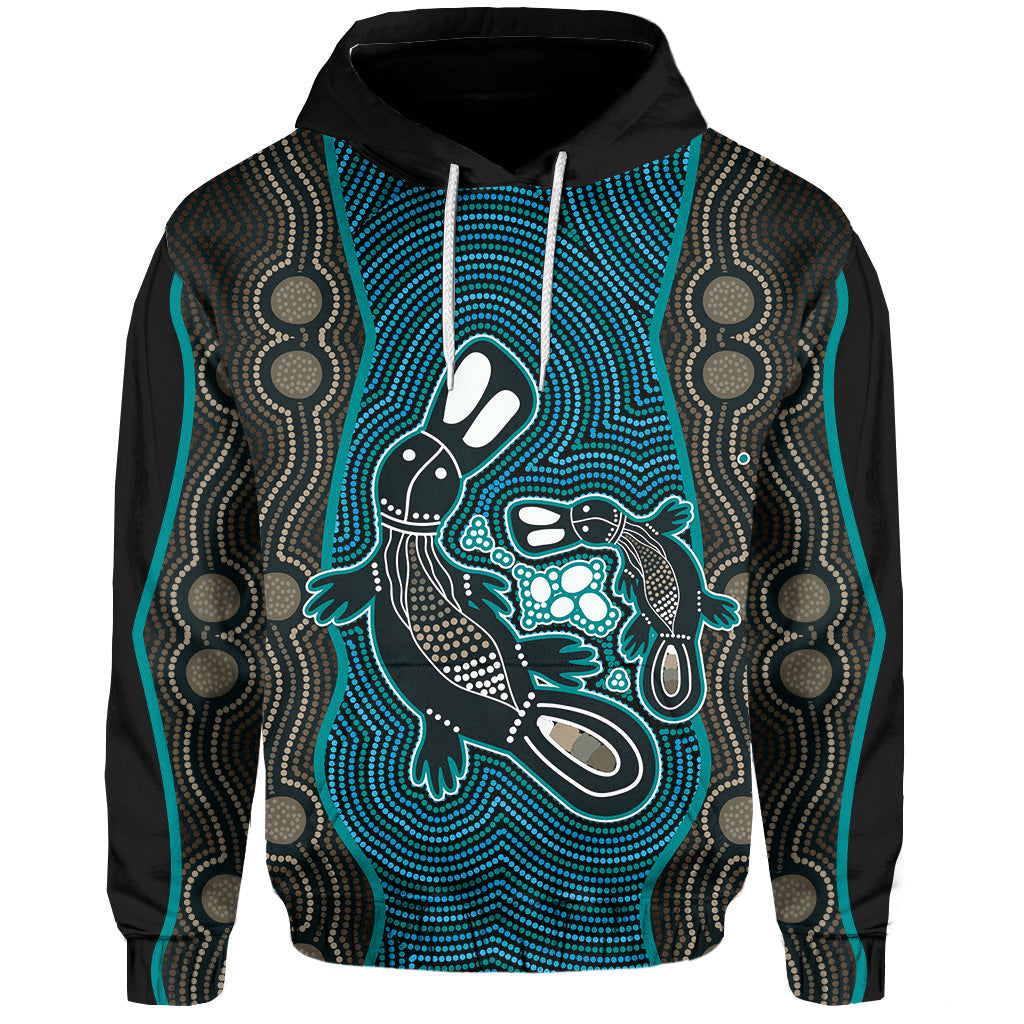 custom-personalised-aboriginal-dot-hoodie-platypus-victory-version-blue