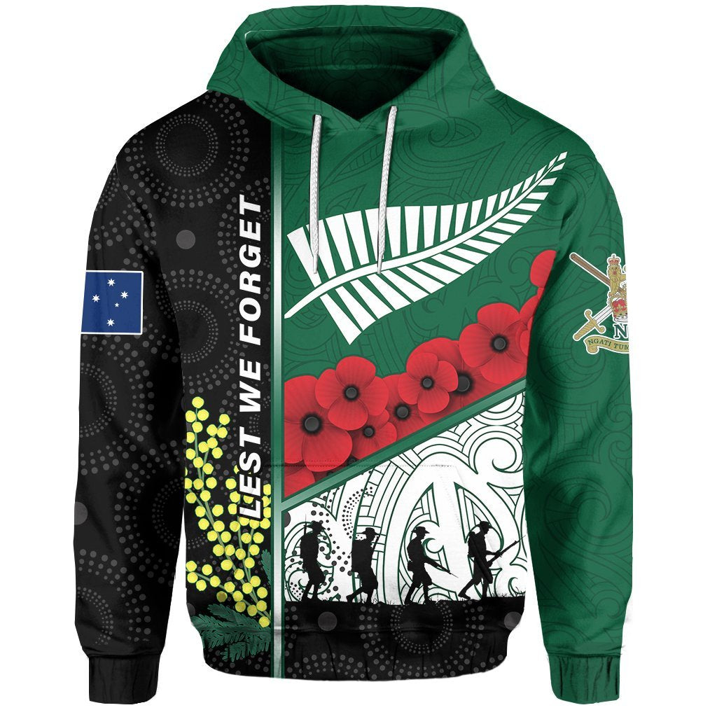 custom-personalised-anzac-day-lest-we-forget-hoodie-australia-indigenous-and-new-zealand-maori