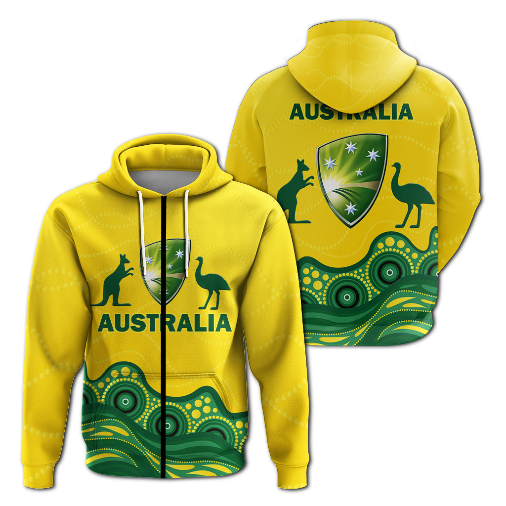 Australia Cricket Aboriginal Pattern Hoodie - LT2