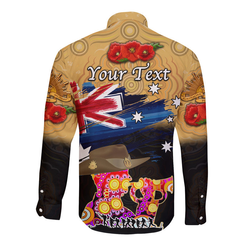 custom-personalised-australia-aboriginal-anzac-hawaii-long-sleeve-button-shirt-remembrance-vibes-gold