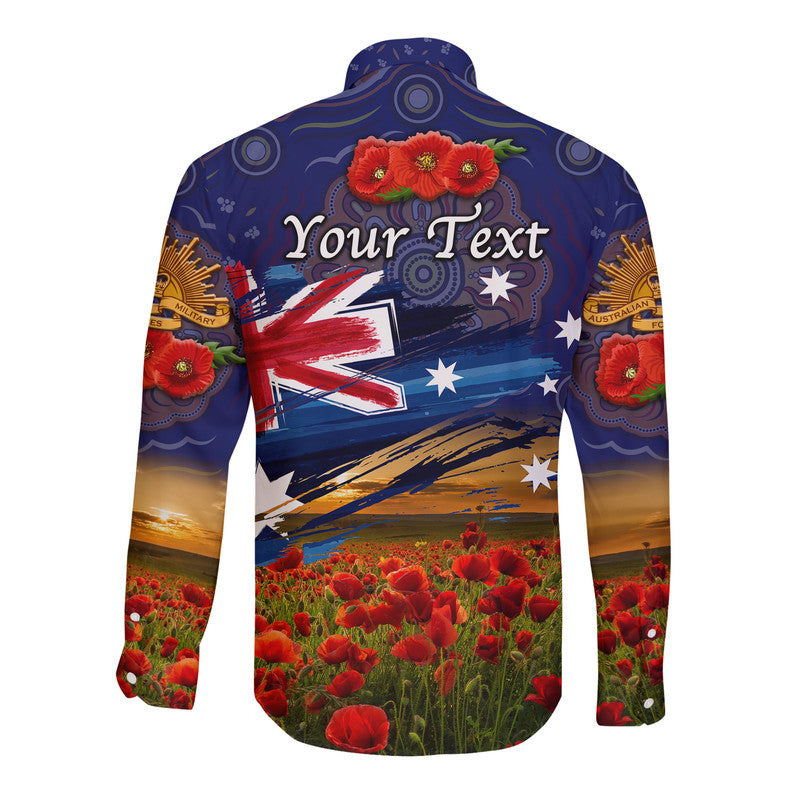 custom-personalised-australia-aboriginal-anzac-hawaii-long-sleeve-button-shirt-poppy-vibes-navy