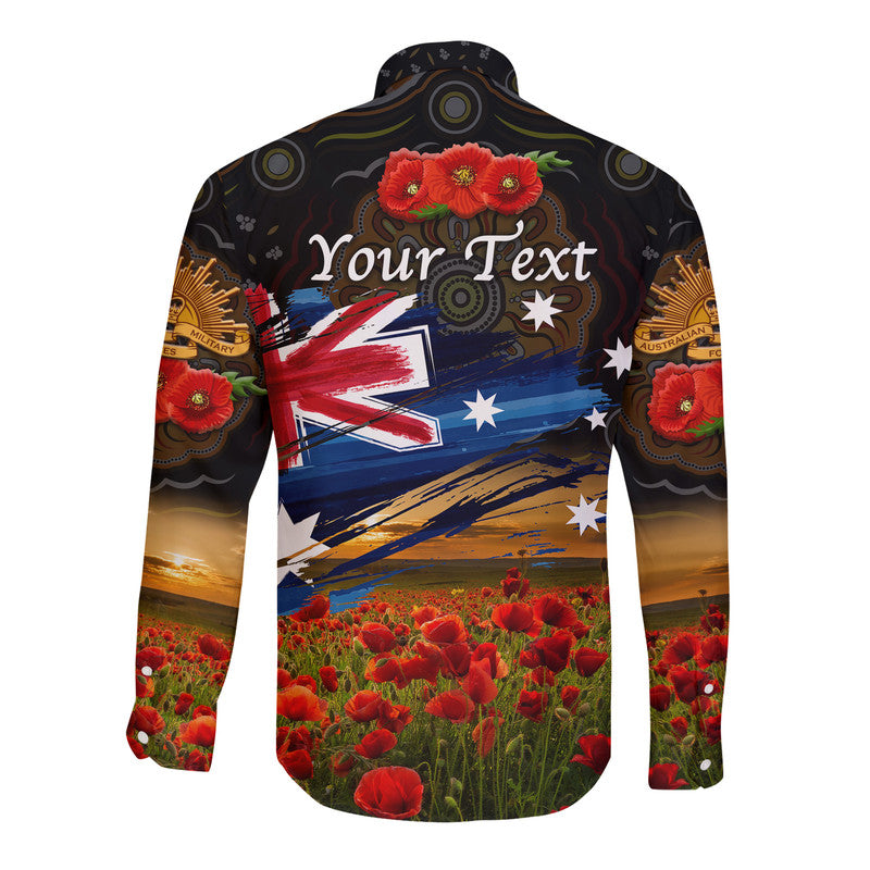 custom-personalised-australia-aboriginal-anzac-hawaii-long-sleeve-button-shirt-poppy-vibes-black