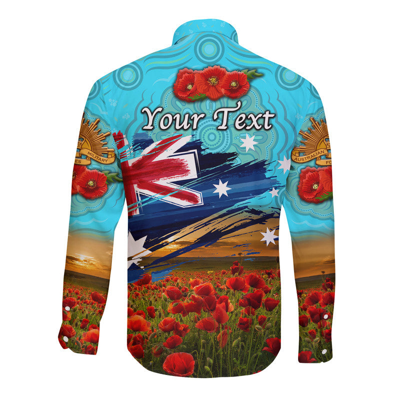 custom-personalised-australia-aboriginal-anzac-hawaii-long-sleeve-button-shirt-poppy-vibes-blue