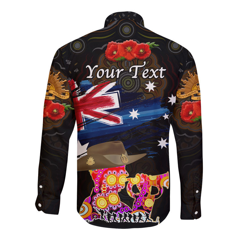 custom-personalised-australia-aboriginal-anzac-hawaii-long-sleeve-button-shirt-remembrance-vibes-black